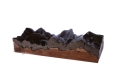 PP57, 18x8x4 inches, cast bronze, black cherry wood, 1985